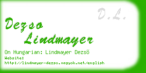 dezso lindmayer business card